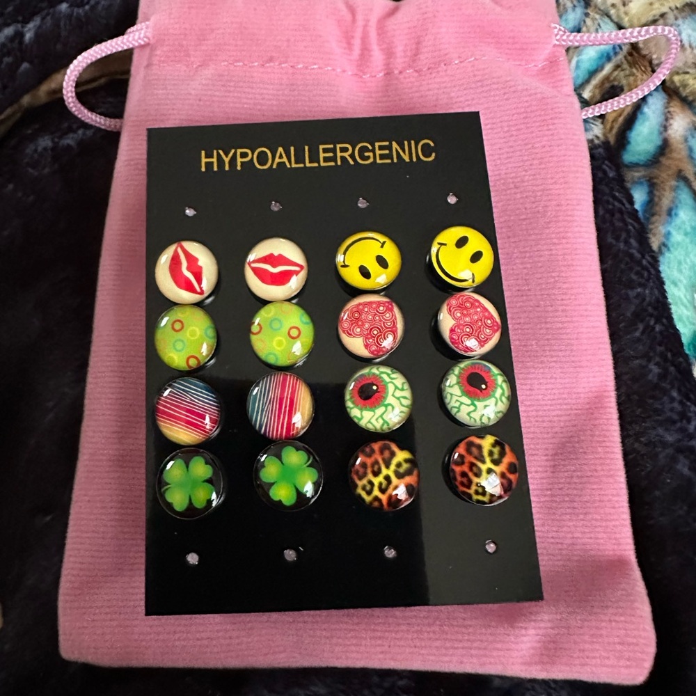 Colorful Hypoallergenic Earring Set